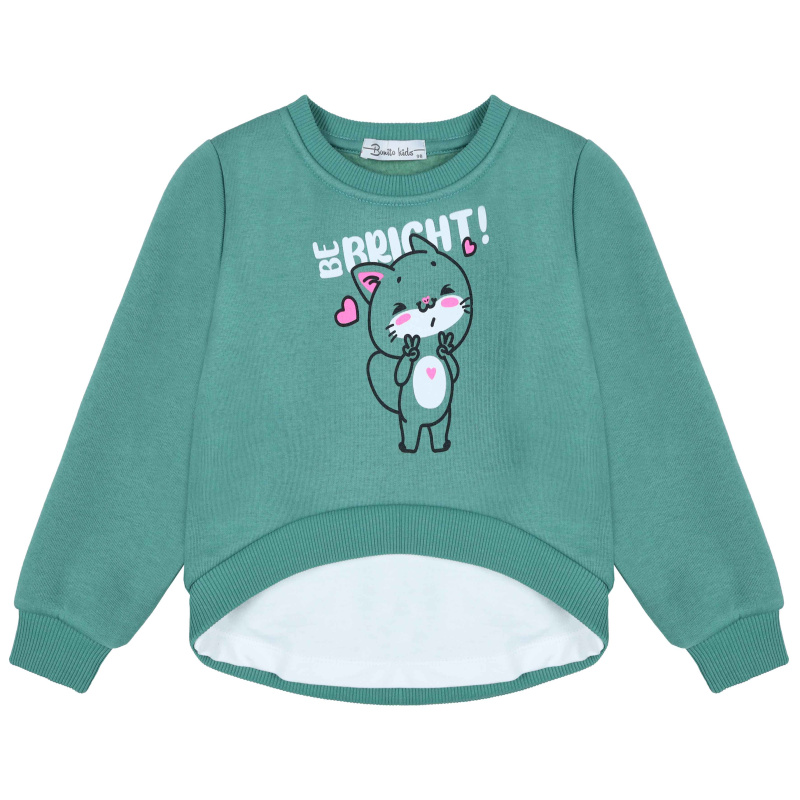 картинка КГ Свитшот для девочки 3-7 лет 85% хлопок 15% пэ BONITO KIDS/BK1369K/уп.5шт./меш.175шт. от BonitoKids