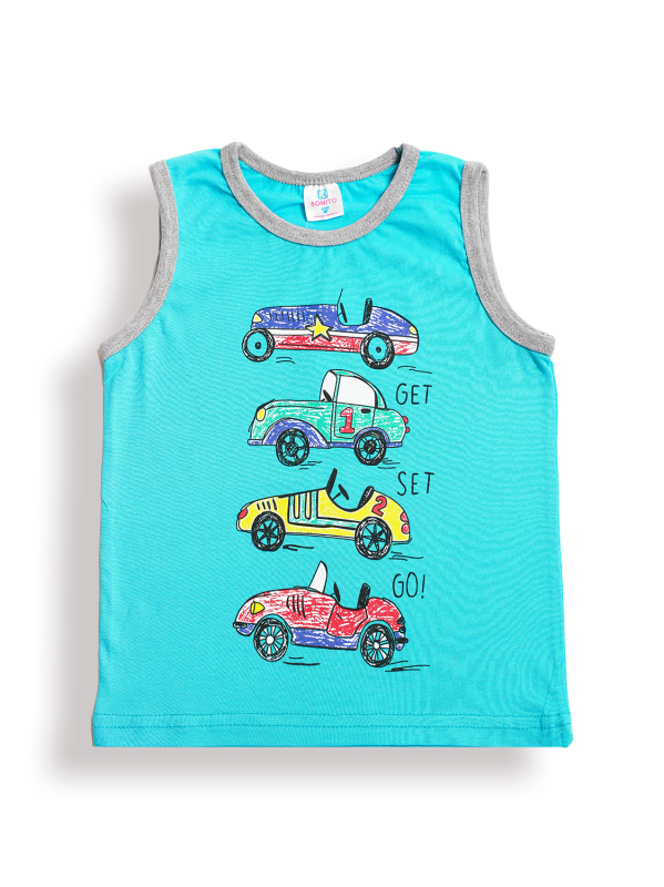 картинка БГ_ЧЗ Майка для мальчика 3-7 лет 100% хлопок BONITO KIDS/BK1202M(01-25)(ЧЗ)/уп.5шт./меш.900шт от BonitoKids