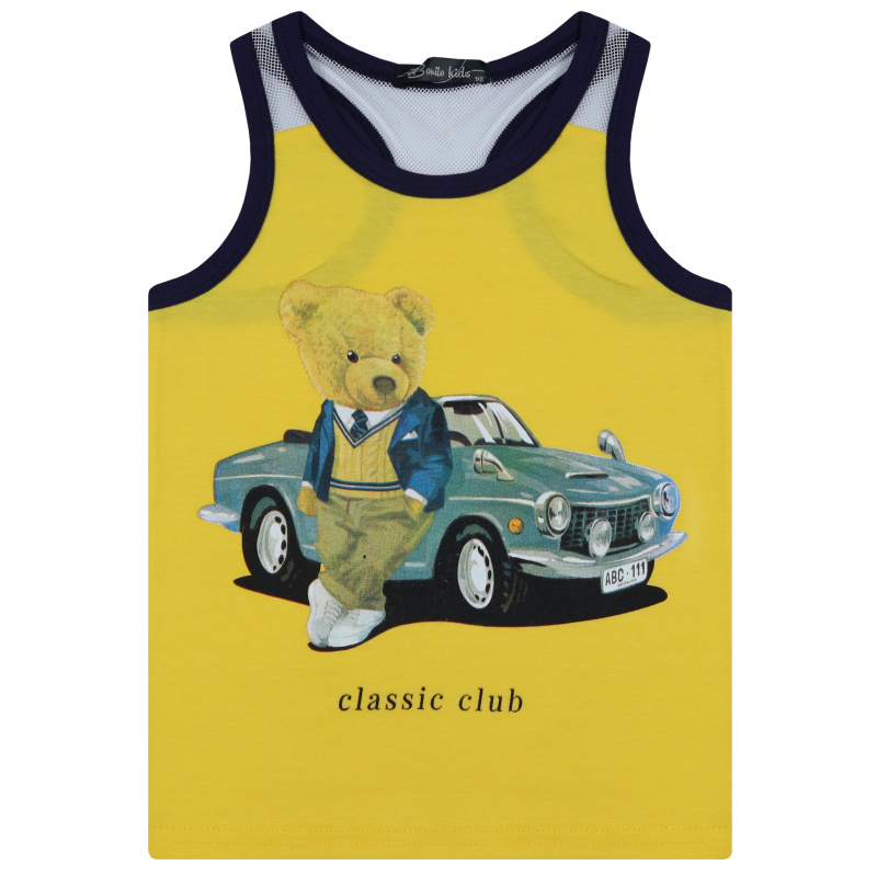 картинка БГ_ЧЗ Майка для мальчика 3-7 лет 100% хлопок BONITO-KIDS/BK1423M(07-23)(ЧЗ)/уп.5шт./меш.1000шт от BonitoKids