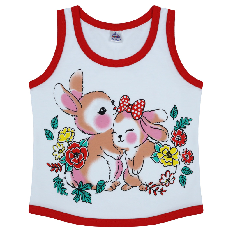 картинка БГ Майка для девочки 1-4 лет 100% хлопок BONITO KIDS/BK0029D(05-23)/уп.4шт./меш.1000шт. от BonitoKids