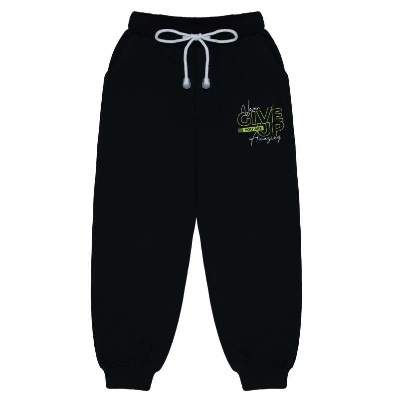 картинка БГ_ЧЗ Штаны для мальчика 7-11 лет, 100% хлопок, BONITO KIDS/BK1312B(06-23)(ЧЗ)/уп.5шт./меш.300шт. от BonitoKids