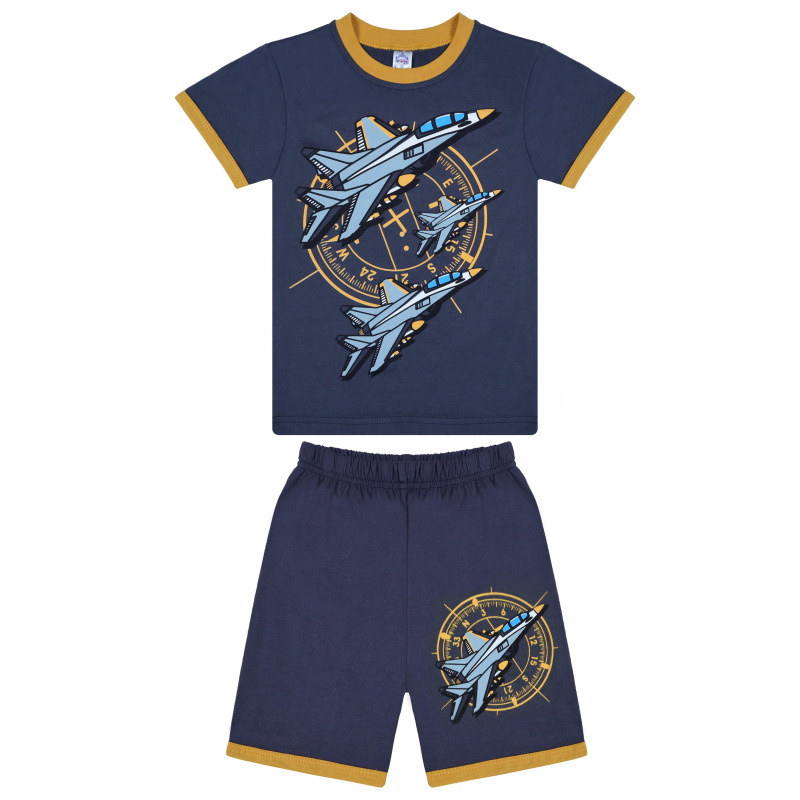 картинка КГ Комплект для мальчика (футболка и шорты) 4-8 лет 100% хлопок BONITO KIDS/BK0005FSHM(4-8)/уп.5шт./меш.400шт. от BonitoKids