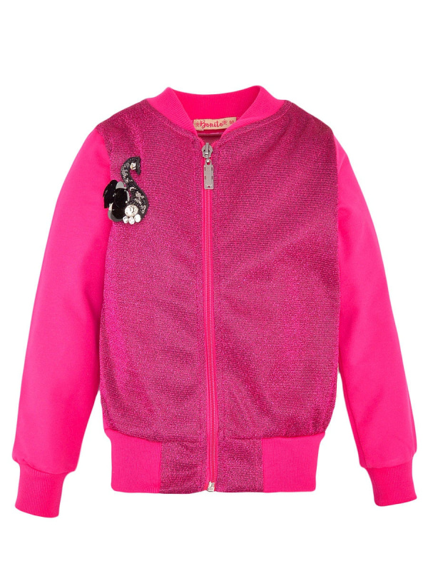 картинка ЧЗ Толстовка для девочки 3-7 лет 60% хлопок, 40% полиэстер BONITO KIDS/BK1274T(ЧЗ)/уп.5шт./меш.300шт. от BonitoKids