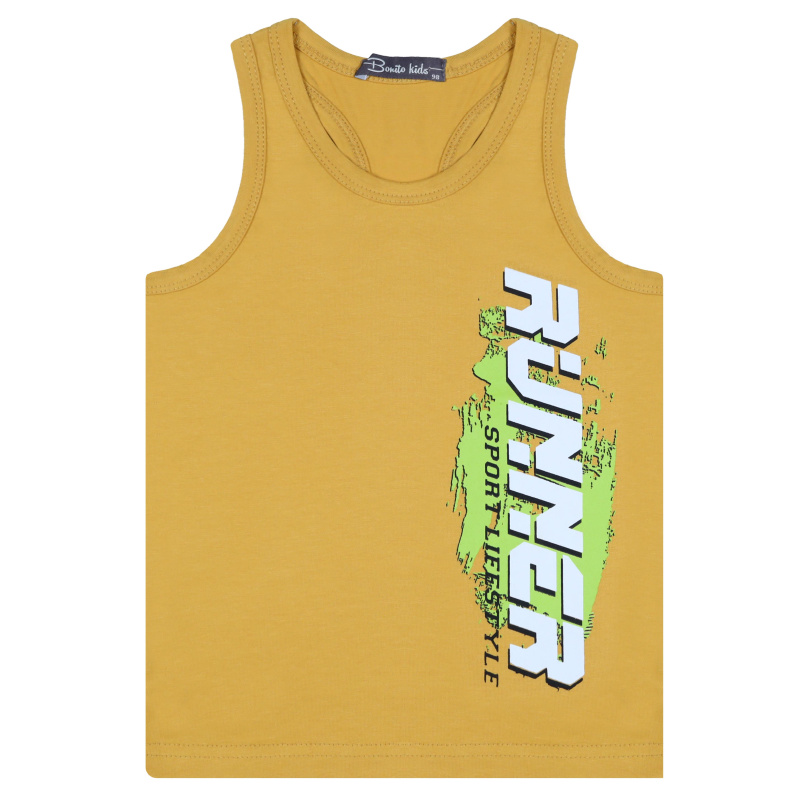 картинка БГ Майка для мальчика 3-7 лет 95% хлопок, 5% лайкра BONITO KIDS/BK1619M(04-22)/уп.5шт./меш.800шт. от BonitoKids