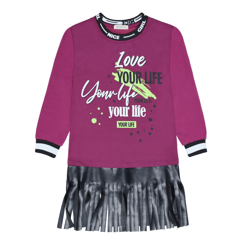 картинка БГ_ЧЗ Платье для девочки 8-12 лет. BONITO KIDS/BK1721P(ЧЗ)/уп.5шт./меш.300шт. от BonitoKids