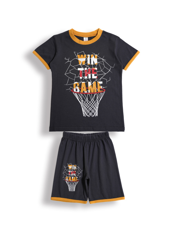 картинка БГ_ЧЗ Комплект для мальчиков (футболка и шорты) 5-8 лет 100% хлопок BONITO KIDS/BK0005M(12-24)(ЧЗ)/уп.4шт./меш.400шт. от BonitoKids