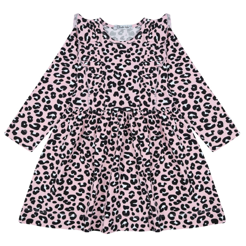 картинка БГ_ЧЗ Платье для девочки 3-7 лет 92% хлопок, 8% лайкра BONITO KIDS/BK1792P(09-24)(ЧЗ)/уп.5шт./меш.350шт. от BonitoKids