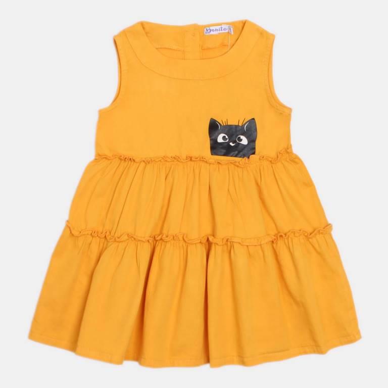 картинка ЧЗ Платье для девочки 3-7 лет 100% хлопок BONITO KIDS/OP1659(ЧЗ)/уп.5шт./меш 400.шт. от BonitoKids