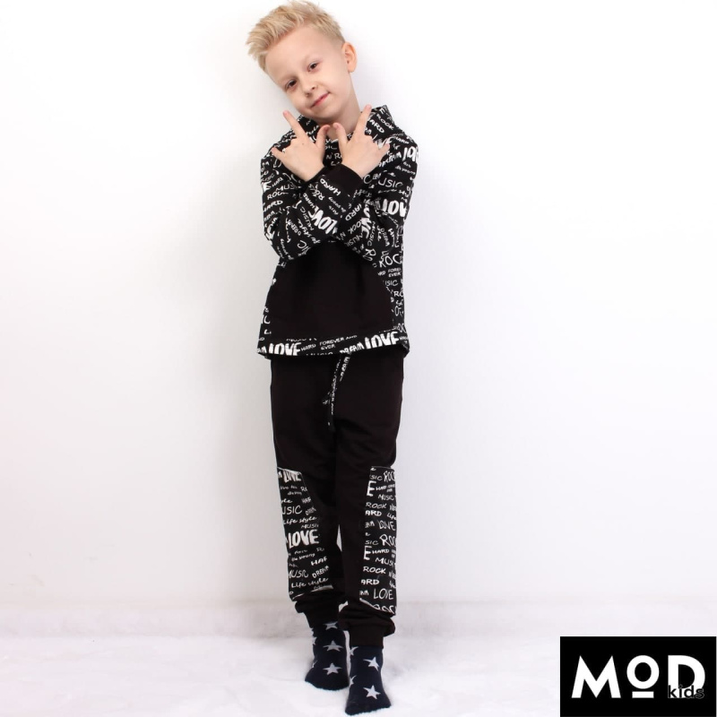 картинка ЧЗ Комплект для мальчика (толстовка, трико) 3-7, 65% хлопок, 27% полиэстер, 8% эластан, BONITO KIDS/OP1236(01-22)(ЧЗ)/уп.5 шт./меш.120 шт. от BonitoKids