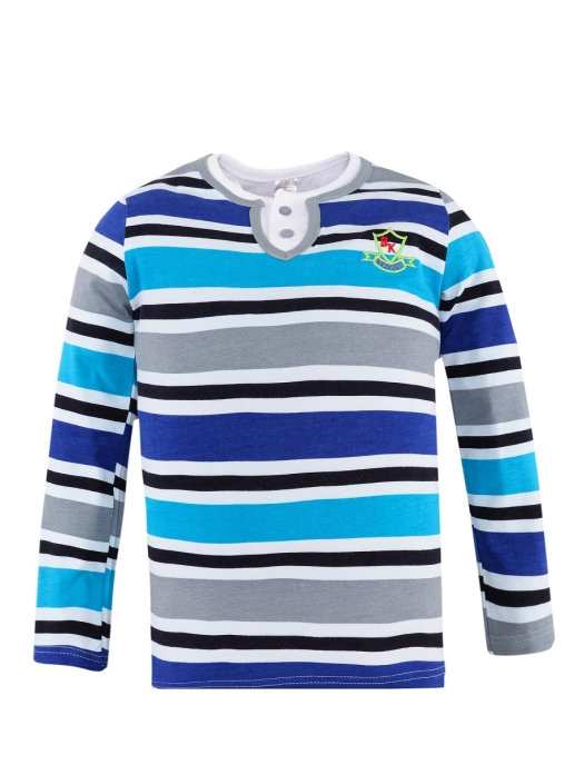 картинка ЧЗ Лонгслив для мальчика 6-10 лет. 95% х/б, 8% BONITO KIDS/BK108B(ЧЗ)/уп.5шт./меш.480шт. от BonitoKids