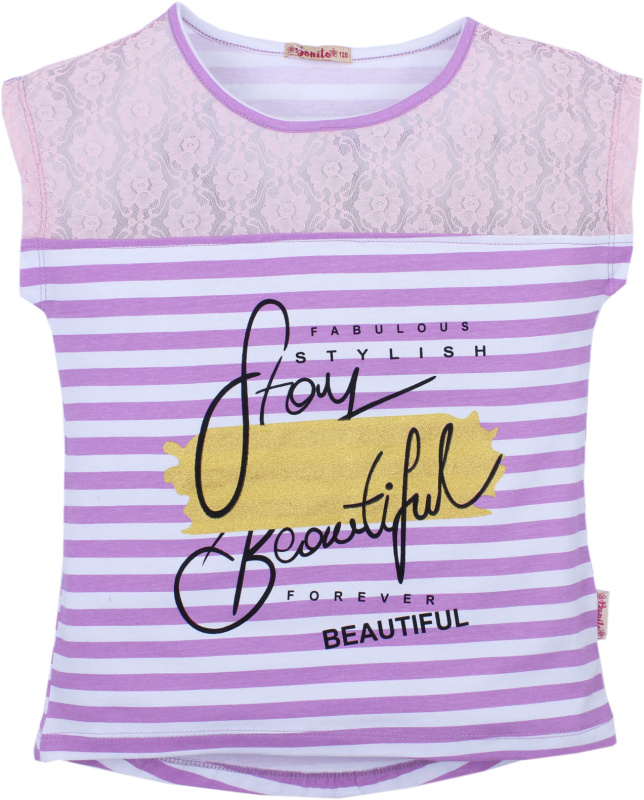 картинка ЧЗ Футболка для девочки 5-9 лет 92% хлопок, 8 % лайкра BONITO KIDS/BK1198K(ЧЗ)/уп.5шт./меш.700шт. от BonitoKids