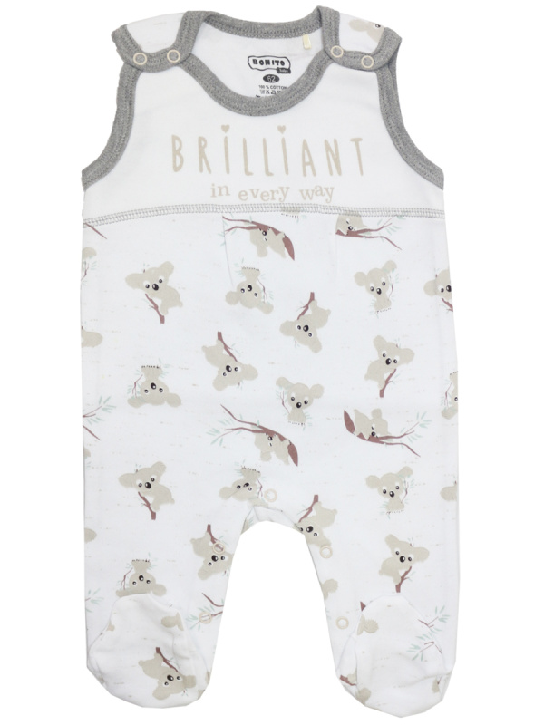 картинка ЧЗ Полукомбинезон, 62-80,100% х/б, BONITO KIDS/OP371(ЧЗ)/уп.4 шт./меш.480 шт. от BonitoKids