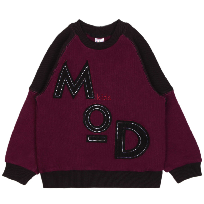 картинка ЧЗ Свитшот для мальчика 3-7 лет 80% хлопок, 20% полиэстер BONITO KIDS/OP1717(ЧЗ)/уп.5шт./меш.225шт. от BonitoKids
