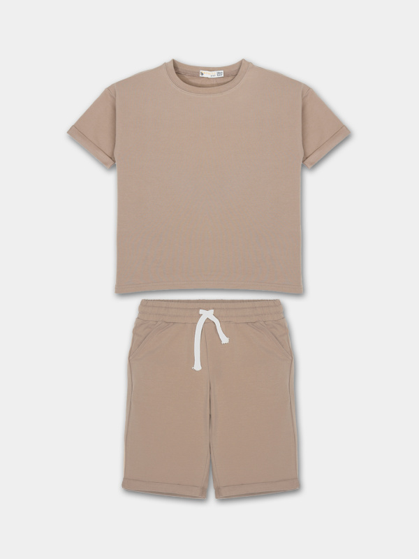 картинка ЧЗ Комплект для мальчика (футболка и шорты) 8-12 лет BONITO KIDS/OP1947(ЧЗ)/уп.5шт./меш.150 шт. от BonitoKids