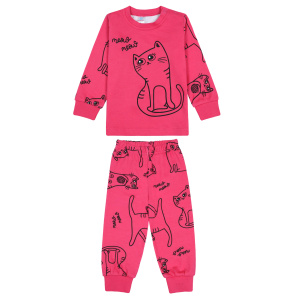 картинка БГ Пижама для девочки 1-4 лет 100% хлопок BONITO KIDS/BK1758PJD06-24/уп.4шт./меш.240шт. от BonitoKids