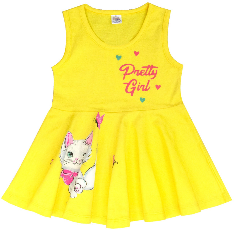 картинка ЧЗ Платье для девочки 2-5 лет 100% хлопок BONITO KIDS/BK1675P(ЧЗ)/уп.4шт./меш.480шт. от BonitoKids
