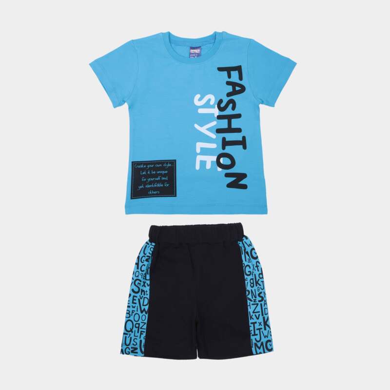картинка ЧЗ Комплект для мальчика (футболка и шорты) 3-7 лет 95% хлопок, 5% эластан BONITO KIDS/OP1817(ЧЗ)/уп.5шт./меш.300шт. от BonitoKids