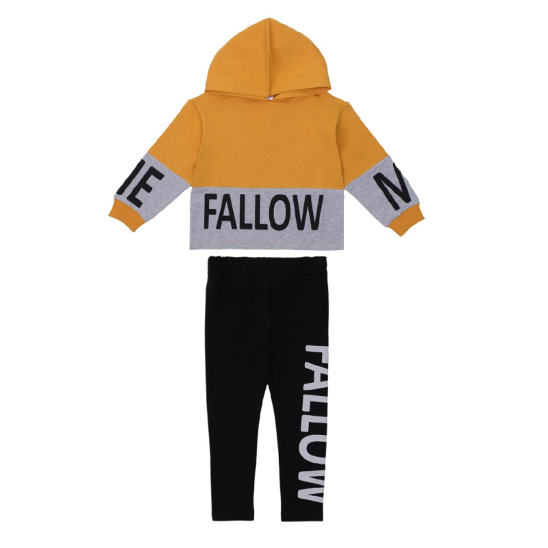 картинка ЧЗ Комплект для девочек (толстовка, леггинсы) 5-8 лет, Футер 2-х нитка BONITO KIDS/OP1238(ЧЗ)/уп.4 шт./меш.144 шт. от BonitoKids