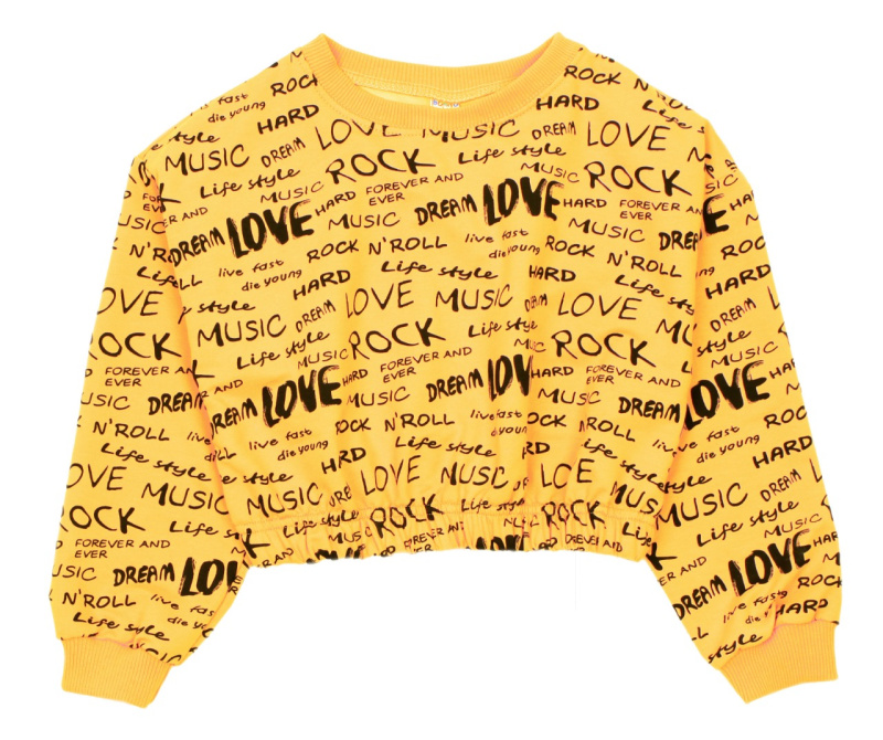 картинка ЧЗ Свитшот для девочки 8-12 лет 65% хлопок, 27% пэ, 8% эластан BONITO KIDS/OP1246(ЧЗ)/уп.5шт./меш.200шт. от BonitoKids