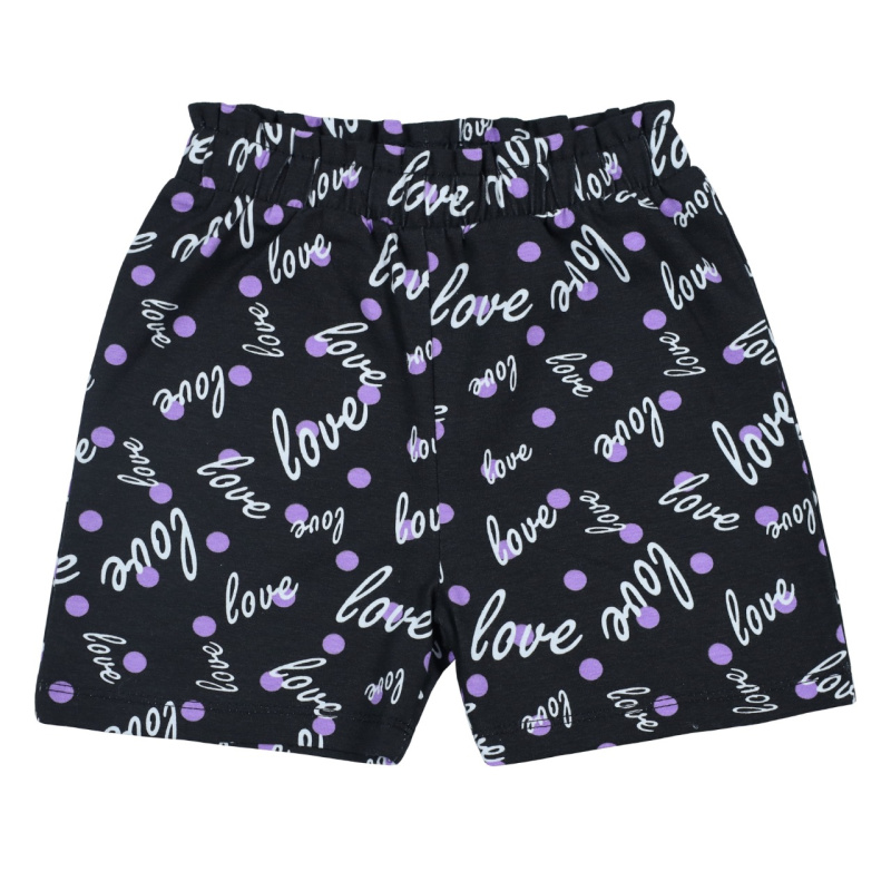 картинка ЧЗ Шорты для девочки 3-7 лет 92% хлопок, 8% лайкра BONITO KIDS/BK1601SH(ЧЗ)/уп.5шт./меш.600шт. от BonitoKids