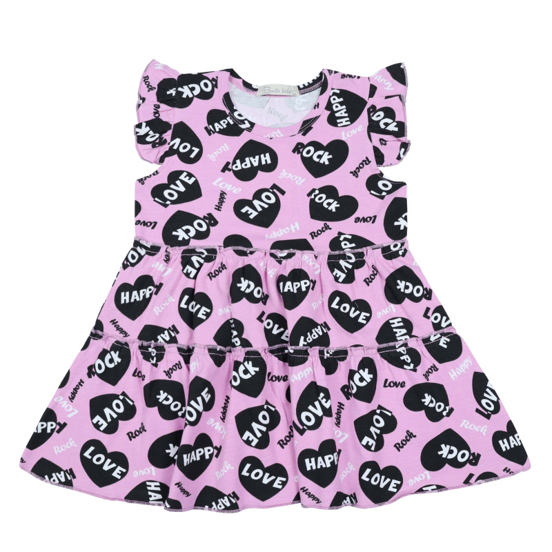 картинка КГ_БГ Платье для девочек 100% х/б 3-7 лет BONITO KIDS/BK1600P(01-22)/уп.5шт./меш.400шт. от BonitoKids