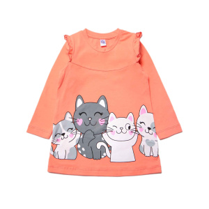 картинка БГ Платье для девочки 2-6 лет 92% хлопок, 8% лайкра BONITO KIDS/SS6013P24-01/уп.5шт./меш.425шт. от BonitoKids