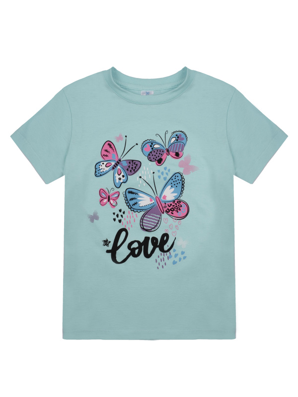 картинка КГ Футболка для девочки 5-8 лет 100% хлопок BONITO KIDS/BK0022D/уп.4шт./меш.700шт. от BonitoKids