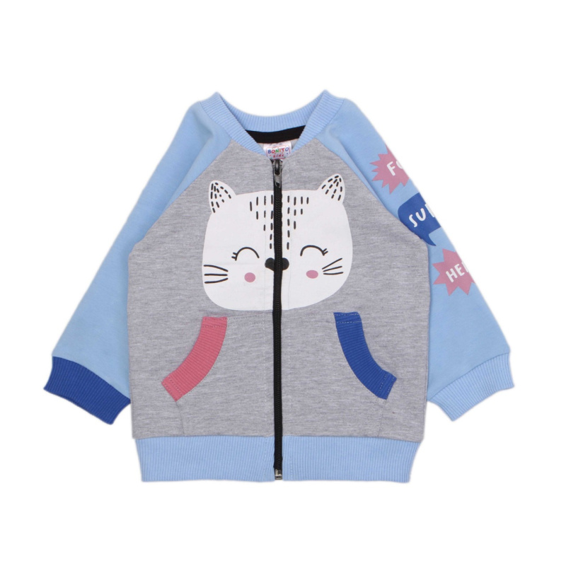 картинка ЧЗ Толстовка для детей 68-86 см BONITO KIDS/OP1210(ЧЗ)/уп.4шт./меш.320шт. от BonitoKids
