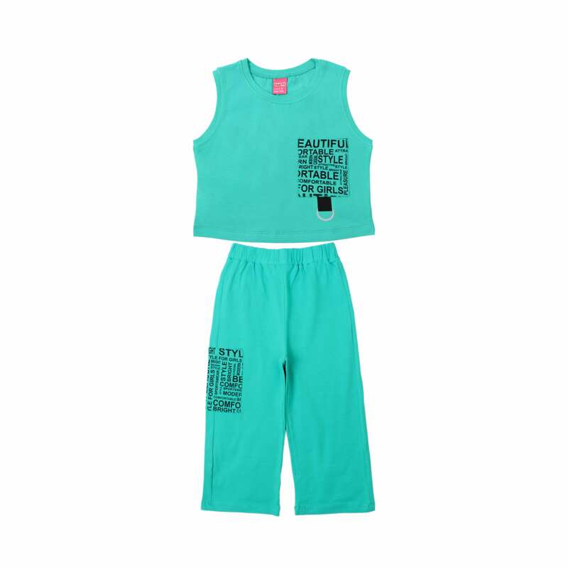 картинка ЧЗ Комплект для девочки (майка и бриджи) 8-12 лет 95% хлопок, 5% эластан BONITO KIDS/OP1824(ЧЗ)/уп.5шт./меш.210шт. от BonitoKids