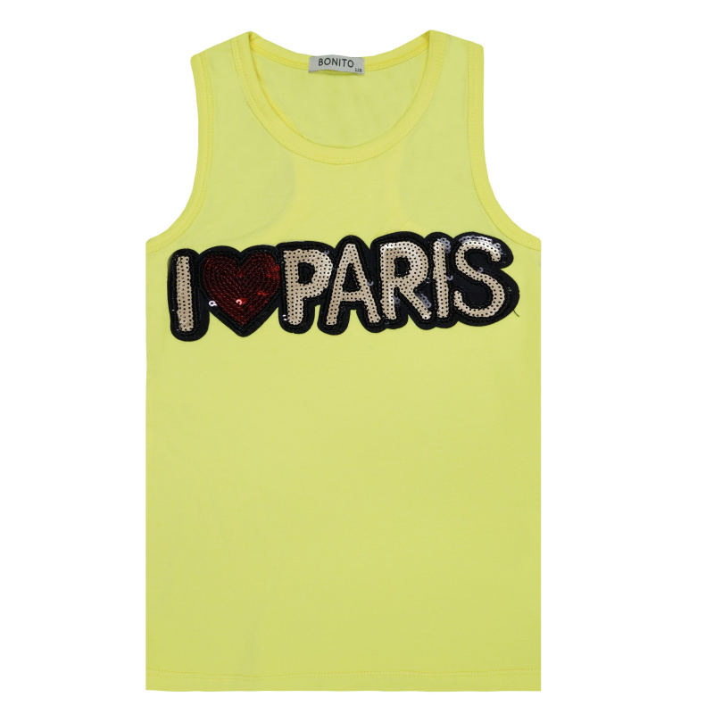 картинка БГ_ЧЗ Майка для девочки 8-12 лет 95% хлопок, 5% лайкра BONITO KIDS/BK1593M(ЧЗ)/уп.5шт./меш.500шт. от BonitoKids