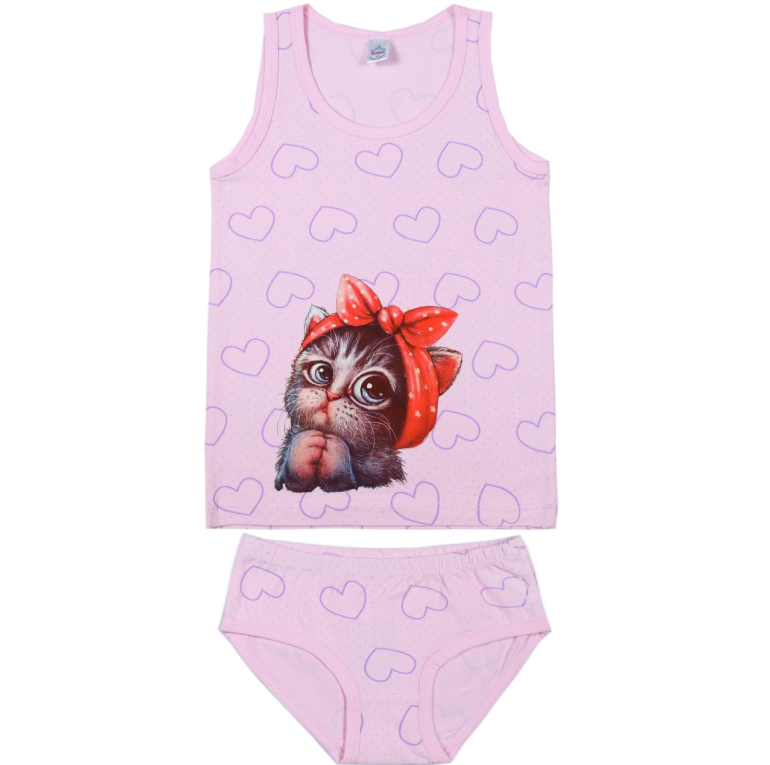 картинка БГ_ЧЗ Комплект для девочки (майка,трусы) 8-12 лет BONITO KIDS/BK1683MT(06-25)(ЧЗ)/уп.5шт./меш.500шт. от BonitoKids