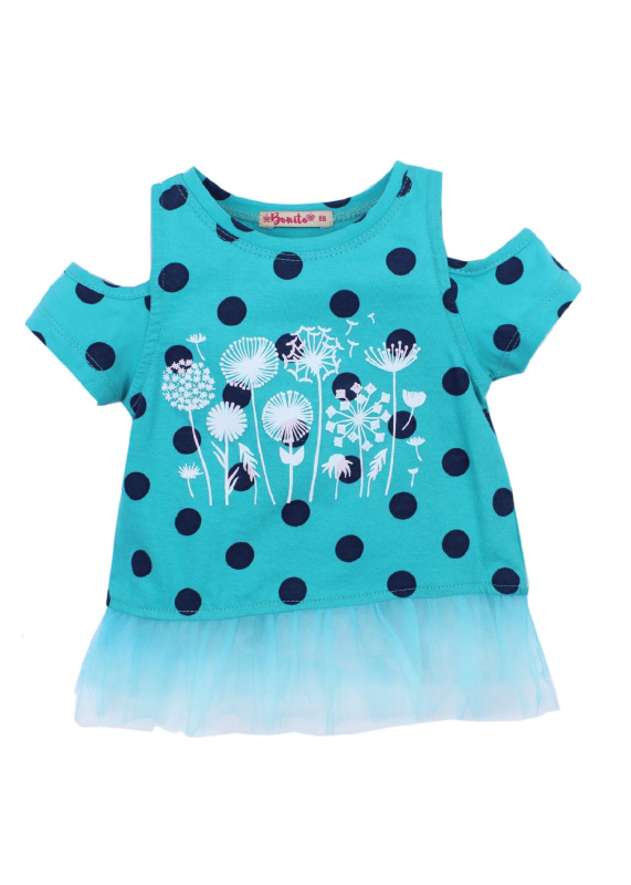 картинка ЧЗ Футболка для девочки 1-4 лет 100% хлопок BONITO KIDS/BK1279K(ЧЗ)/уп.4шт./меш.800шт. от BonitoKids