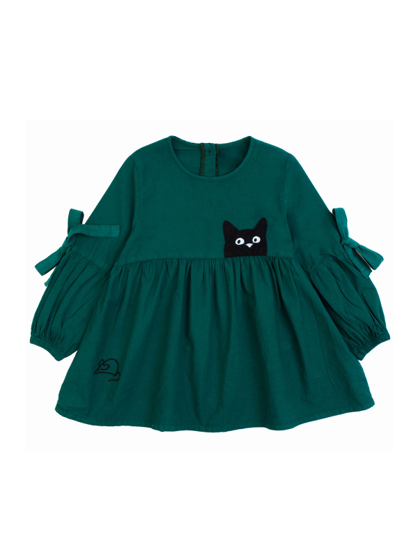 картинка ЧЗ Платье для девочки 3-7 лет 100% хлопок BONITO KIDS/OP1182(11-23)(ЧЗ)/уп.5шт./меш350.шт. от BonitoKids