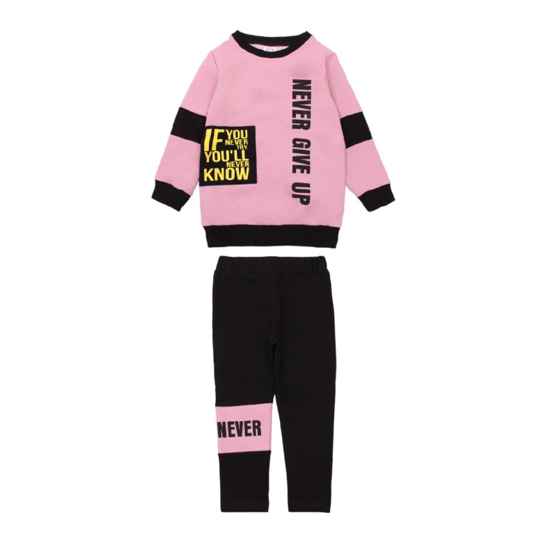 картинка ЧЗ Комплект для девочки (туника, лосины) 3-7 лет BONITO KIDS/OP1234(ЧЗ)/уп.5шт./меш.180шт. от BonitoKids