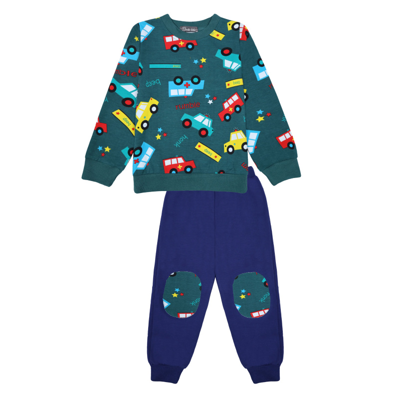 картинка БГ_ЧЗ Комплект для мальчика (кофта,брюки),1-4 лет, 92% хлопок 8% лайкра, BONITO KIDS/BK1725KP(01-23)(ЧЗ)/уп.4 шт./меш.240 шт. от BonitoKids