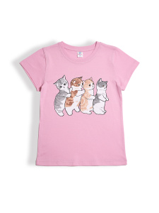 картинка БГ_ЧЗ Футболка для девочки 9-12 лет 100% хлопок BONITO KIDS/BK0003D(2025)(ЧЗ)/уп.4шт./меш.600шт. от BonitoKids