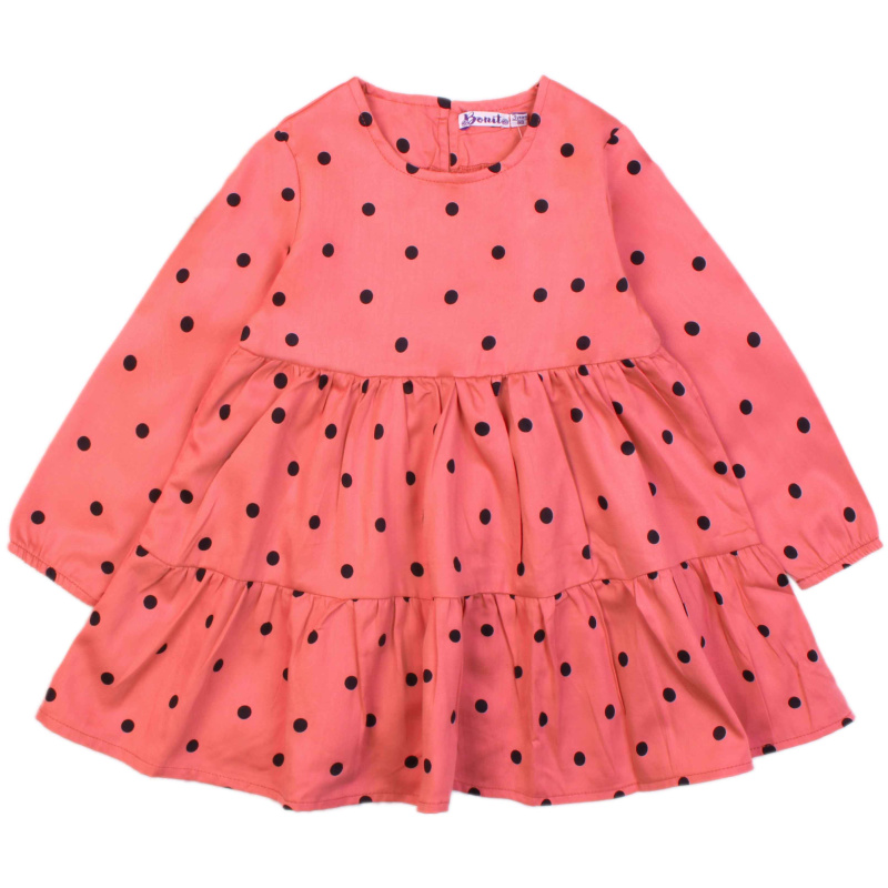 картинка ЧЗ Платье для девочки 3-7 лет 100% Хлопок BONITO KIDS/OP1678(ЧЗ)/уп.5шт./меш.375.шт. от BonitoKids