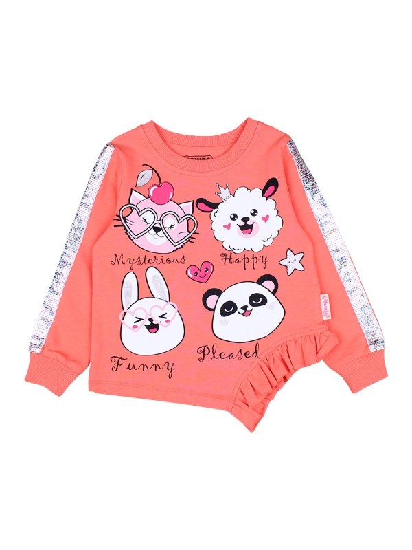 картинка КГ_ОТ Кофта для девочки 2-6 лет футер 2х-нитка,92% х/б,8%лайкра/BONITO KIDS/BK1372K/уп.5шт./меш.450шт. от BonitoKids