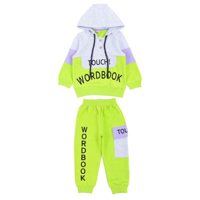 картинка ЧЗ Комплект для детей (худи и брюки), 1,5-4 лет, 65% хлопок, 27% полиэстер, 8% эластан, BONITO KIDS/OP1862(ЧЗ)/уп.4 шт./меш.160шт. от BonitoKids