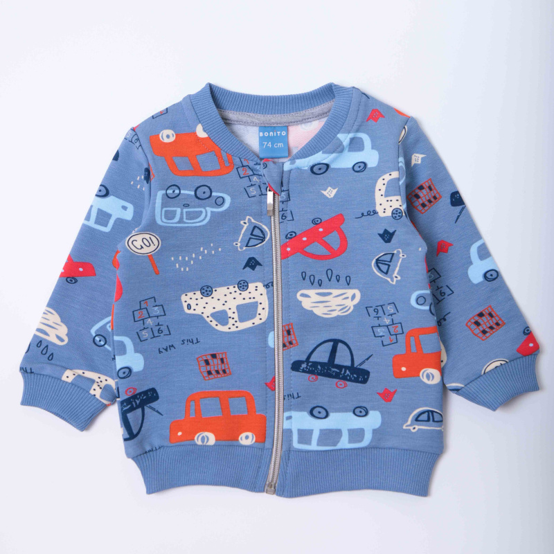 картинка ЧЗ Бомбер для детей 68-86 см 65% хлопок, 27% полиэстер, 8% эластан BONITO KIDS/OP1858(01-23)1/уп.4шт./меш.416шт. от BonitoKids