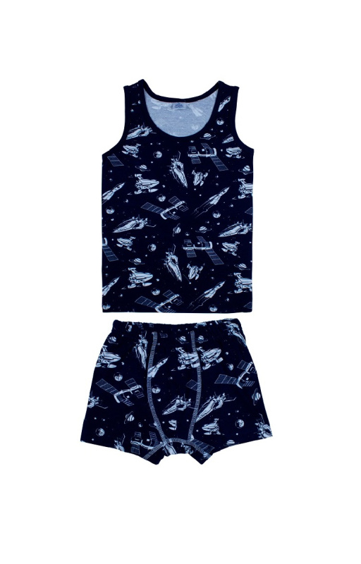 картинка ЧЗ Комплект для мальчика (майка,трусы) 7-11 лет BONITO KIDS/BK1545MT(01-21)(ЧЗ)/уп.5шт./меш.360шт. от BonitoKids