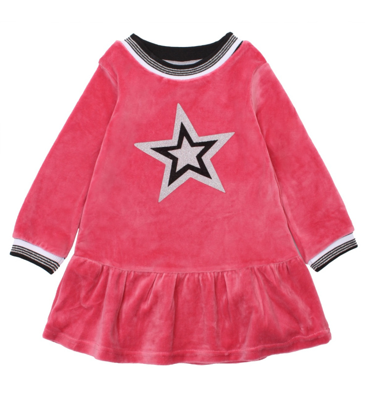 картинка ЧЗ Платье для девочки 3-7 лет 80% хлопок, 20% п/э BONITO KIDS/OP1200(ЧЗ)/уп.5шт./меш.200шт. от BonitoKids