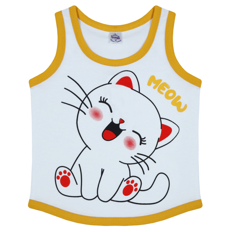 картинка БГ Майка для девочки 1-4 лет 100% хлопок BONITO KIDS/BK0029D(05-23)/уп.4шт./меш.1000шт. от BonitoKids