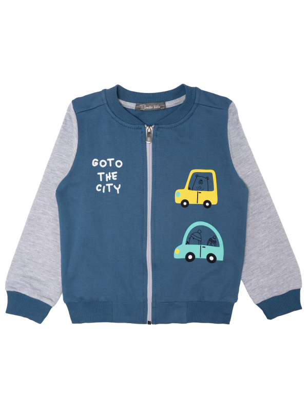 картинка БГ_ЧЗ Бомбер для мальчика 2-5 лет 100% хлопок BONITO KIDS/BK1376BM(11-25)(ЧЗ)/уп.4шт./меш.400шт. от BonitoKids