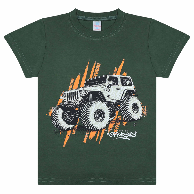 картинка КГ Футболка для мальчика, 4-8 лет, 100% хлопок, BONITO KIDS/BK0002M(05-24)/уп.5шт./меш.700шт. от BonitoKids