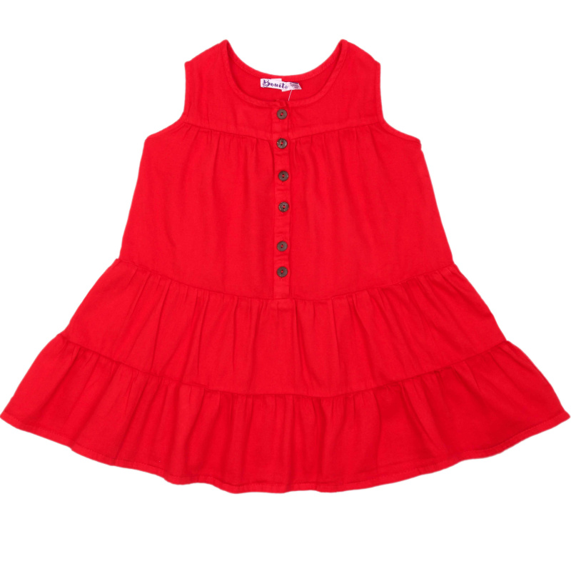 картинка ЧЗ Платье для девочки 5-8 лет 100% хлопок BONITO KIDS/OP1674(ЧЗ)/уп.4шт./меш 312.шт. от BonitoKids