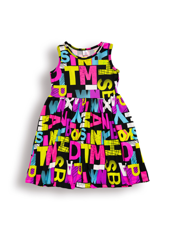 картинка БГ_ЧЗ Платье для девочки 8-12 лет 100% п/э BONITO KIDS/BK1805P(12-24)(ЧЗ)/уп.5шт./меш.300шт. от BonitoKids