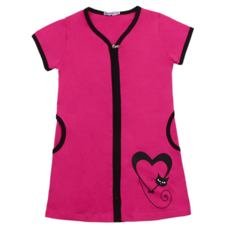 картинка БГ_ЧЗ Халат для девочки 8-12 лет 100% хлопок BONITO KIDS/OP1396(ЧЗ)/уп.5 шт./меш.300шт. от BonitoKids