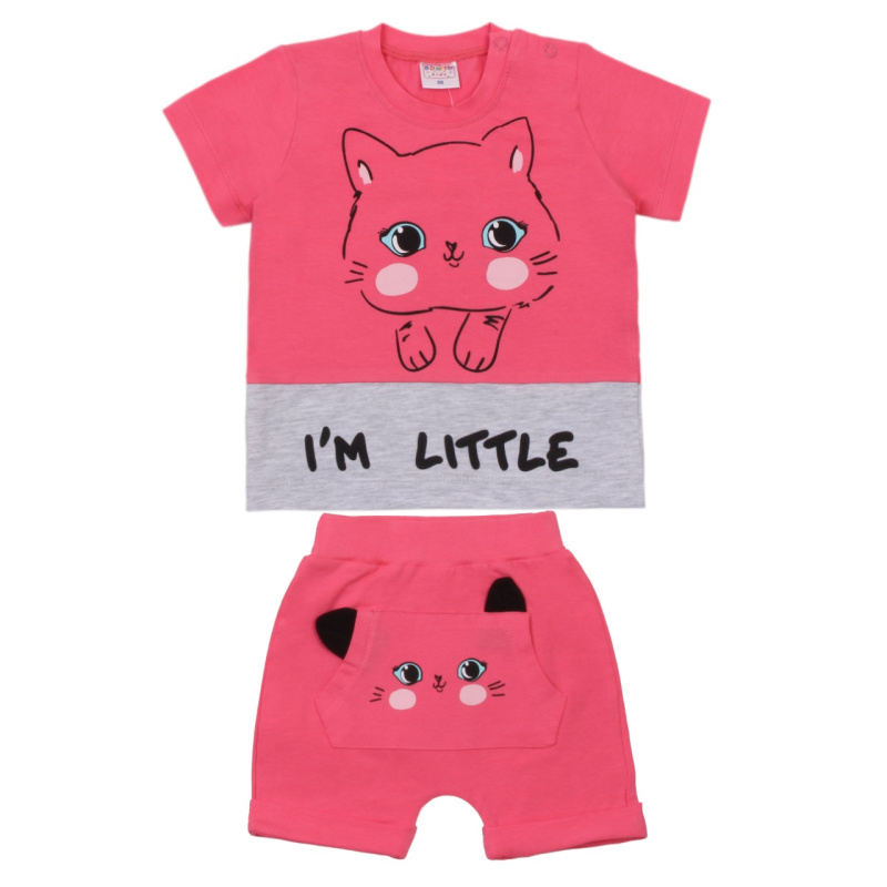 картинка БГ_ЧЗ Комплект для девочки (футболка,шорты) 68-86 рост BONITO KIDS/OP1451(ЧЗ)/уп.4шт./меш 432шт. от BonitoKids