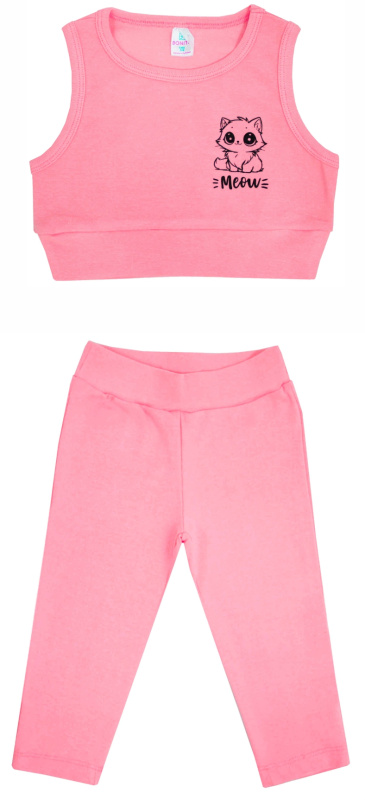 картинка КГ Комплект для девочки (топ и лосины) 3-7 лет 92% хлопок, 8% лайкра BONITO KIDS/SS6109/уп.5шт./меш.375шт. от BonitoKids